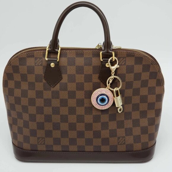Authentic Louis Vuitton Lock & Key with unbranded Evil Eye Bagcharm, Keycharm - Picture 3 of 8